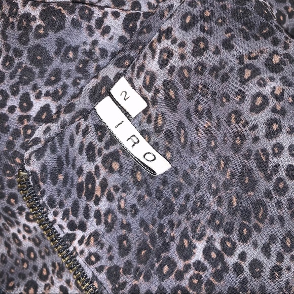IRO 100% Silk ‘Jane’ Leopard Print Mini Dress - Picture 12 of 14